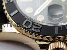 Yacht-Master 126655 Weight RG/Tungsten Gold ARF 1:1 Best Edition Black Ceramic Bezel on Oysterflex Rubber Strap VS3235