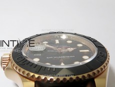 Yacht-Master 126655 Weight RG/Tungsten Gold ARF 1:1 Best Edition Black Ceramic Bezel on Oysterflex Rubber Strap VS3235