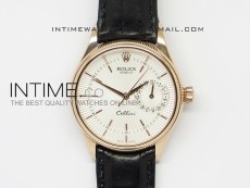Cellini Date BP Maker SS Black Dial on Brown Leather Strap A2824
