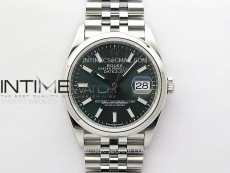 DateJust 36 SS 126200 904L Steel VSF 1:1 Best Edition Gray Dial Sticks Markers on Jubilee Bracelet VS3235