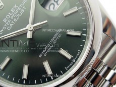 DateJust 36 SS 126200 904L Steel VSF 1:1 Best Edition Gray Dial Sticks Markers on Jubilee Bracelet VS3235