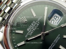 DateJust 36 SS 126200 904L Steel VSF 1:1 Best Edition Gray Dial Sticks Markers on Jubilee Bracelet VS3235