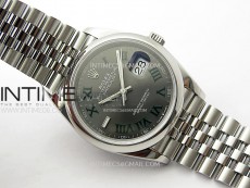 DateJust 36 SS 126200 904L Steel VSF 1:1 Best Edition Gray Dial Roman Markers on Jubilee Bracelet VS3235