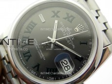 DateJust 36 SS 126200 904L Steel VSF 1:1 Best Edition Gray Dial Roman Markers on Jubilee Bracelet VS3235