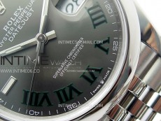 DateJust 36 SS 126200 904L Steel VSF 1:1 Best Edition Gray Dial Roman Markers on Jubilee Bracelet VS3235