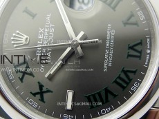 DateJust 36 SS 126200 904L Steel VSF 1:1 Best Edition Gray Dial Roman Markers on Jubilee Bracelet VS3235