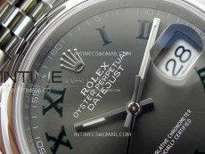 DateJust 36 SS 126200 904L Steel VSF 1:1 Best Edition Gray Dial Roman Markers on Jubilee Bracelet VS3235