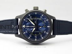 Pilot IW389008 Blue Angels Black Ceramic AZF Best Edition on Blue Leather Strap A7750