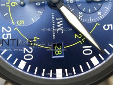 Pilot IW389008 Blue Angels Black Ceramic AZF Best Edition on Blue Leather Strap A7750