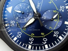 Pilot IW389008 Blue Angels Black Ceramic AZF Best Edition on Blue Leather Strap A7750
