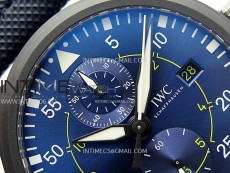 Pilot IW389008 Blue Angels Black Ceramic AZF Best Edition on Blue Leather Strap A7750
