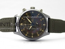 PILOT IW389002 Ceramic Case AZF 1:1 Best Edition Green Dial on Green Nylon Strap A7750 (function same as genuine)