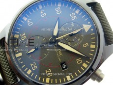 PILOT IW389002 Ceramic Case AZF 1:1 Best Edition Green Dial on Green Nylon Strap A7750 (function same as genuine)