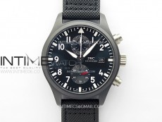 PILOT IW389001  Ceramic Case AZF 1:1 Best Edition Black Dial on Black Nylon Strap A7750 (function same as genuine)