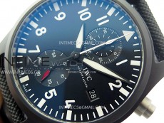 PILOT IW389001  Ceramic Case AZF 1:1 Best Edition Black Dial on Black Nylon Strap A7750 (function same as genuine)