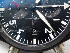 PILOT IW389001  Ceramic Case AZF 1:1 Best Edition Black Dial on Black Nylon Strap A7750 (function same as genuine)