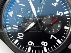 PILOT IW389001  Ceramic Case AZF 1:1 Best Edition Black Dial on Black Nylon Strap A7750 (function same as genuine)