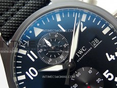 PILOT IW389001  Ceramic Case AZF 1:1 Best Edition Black Dial on Black Nylon Strap A7750 (function same as genuine)