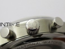 Portugieser Chrono Classic 42 IW390406 ZF 1:1 Best Edition White Dial Blue Markers on Black Leather Strap A7750