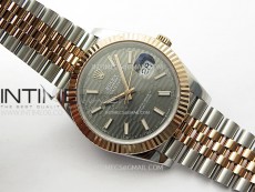 DateJust 41 126331 904L SS/RG VSF 1:1 Best Edition Gray Fluted Dial on Jubilee Bracelet VS3235