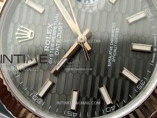 DateJust 41 126331 904L SS/RG VSF 1:1 Best Edition Gray Fluted Dial on Jubilee Bracelet VS3235