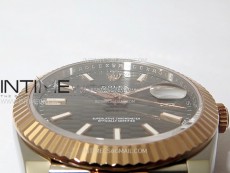 DateJust 41 126331 904L SS/RG VSF 1:1 Best Edition Gray Fluted Dial on Jubilee Bracelet VS3235