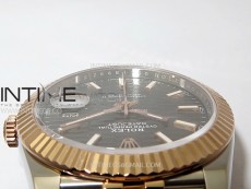DateJust 41 126331 904L SS/RG VSF 1:1 Best Edition Gray Fluted Dial on Jubilee Bracelet VS3235