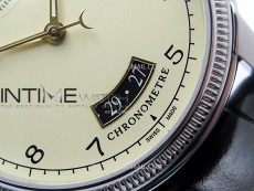 Tonda pf SS VRF Best Eidtion Ivory Dial Yellow Gold Handset on Black Leather Strap PF331