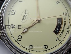 Tonda pf SS VRF Best Eidtion Ivory Dial Rose Gold Handset on Black Leather Strap PF331