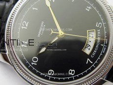 Tonda pf SS VRF Best Eidtion Black Dial Yellow Gold Handset on Black Leather Strap PF331