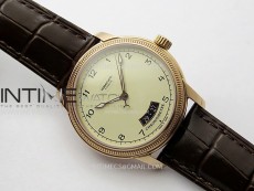 Tonda pf RG VRF Best Eidtion Ivory Dial Rose Gold Handset on Brown Leather Strap PF331