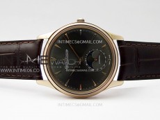 Master Ultra Thin Moon 136255J RG ZF 1:1 Best Edition Gray Dial on Brown Leather Strap V3 SA925 Super Clone