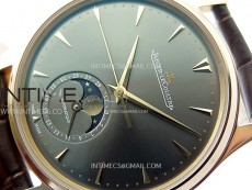 Master Ultra Thin Moon 136255J RG ZF 1:1 Best Edition Gray Dial on Brown Leather Strap V3 SA925 Super Clone