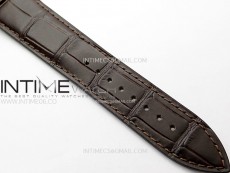 Master Ultra Thin Moon 136255J RG ZF 1:1 Best Edition Gray Dial on Brown Leather Strap V3 SA925 Super Clone