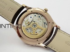 Master Ultra Thin Moon 136255J RG ZF 1:1 Best Edition Gray Dial on Brown Leather Strap V3 SA925 Super Clone