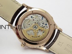 Master Ultra Thin Moon 136255J RG ZF 1:1 Best Edition Gray Dial on Brown Leather Strap V3 SA925 Super Clone