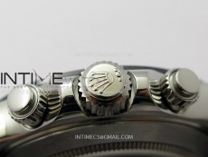 Daytona 116519 904L SS APSF 1:1 Best Edition Black Dial Diamonds Markers on Oysterflex Strap SH4130