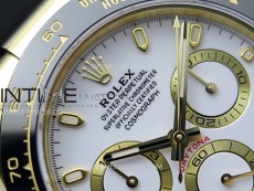 Daytona 116518 YG APSF 1:1 Best Edition White Dial White Subdial on Oysterflex Rubber Strap SH4130