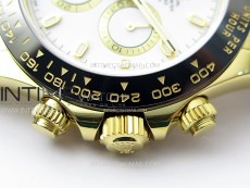 Daytona 116518 YG APSF 1:1 Best Edition White Dial White Subdial on Oysterflex Rubber Strap SH4130
