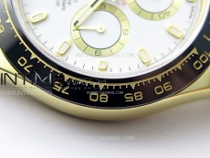 Daytona 116518 YG APSF 1:1 Best Edition White Dial White Subdial on Oysterflex Rubber Strap SH4130