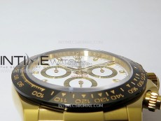 Daytona 116518 YG APSF 1:1 Best Edition White Dial White Subdial on Oysterflex Rubber Strap SH4130