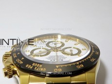 Daytona 116518 YG APSF 1:1 Best Edition White Dial White Subdial on Oysterflex Rubber Strap SH4130
