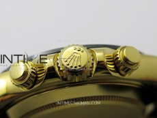 Daytona 116518 YG APSF 1:1 Best Edition Black Dial Gold Subdail on Oysterflex Rubber Strap SH4130