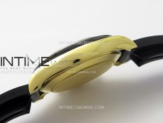 Daytona 116518 YG APSF 1:1 Best Edition Black Dial Gold Subdail on Oysterflex Rubber Strap SH4130