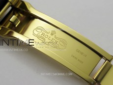 Daytona 116518 YG APSF 1:1 Best Edition Black Dial Gold Subdail on Oysterflex Rubber Strap SH4130