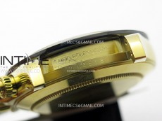 Daytona 116518 YG APSF 1:1 Best Edition Black Dial Gold Subdail on Oysterflex Rubber Strap SH4130