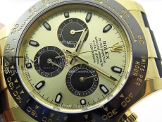 Daytona 116518 YG APSF 1:1 Best Edition YG Dial Black Subdail on Oysterflex Rubber Strap SH4130