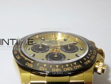 Daytona 116518 YG APSF 1:1 Best Edition YG Dial Black Subdail on Oysterflex Rubber Strap SH4130