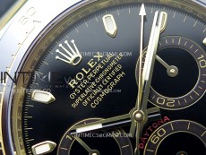 Daytona 116518 YG APSF 1:1 Best Edition Black Dial Black Subdial on Oysterflex Rubber Strap SH4130