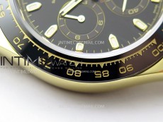 Daytona 116518 YG APSF 1:1 Best Edition Black Dial Black Subdial on Oysterflex Rubber Strap SH4130